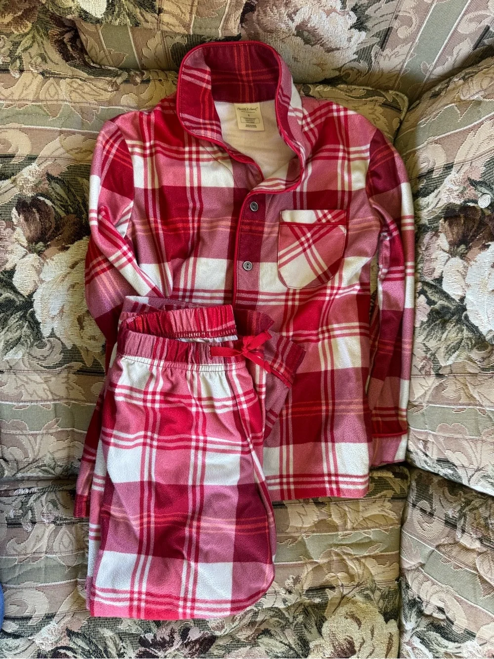 Hearth & Hand Red and White Plaid Kids Pajama Set
